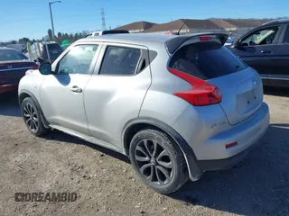2013 Nissan Juke S with VIN JN8AF5MV3DT209036, listed as a IAAI auction lot 41427657 with 93,128 mi miles. Bid and sale history available at carsss.com. Image 3.