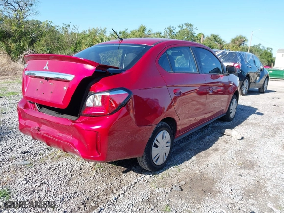 2024 Mitsubishi Mirage G4 ES with VIN ML32FUFJ5RHF06006, listed as a IAAI auction lot 41998481 with 11,560 mi miles. Bid and sale history available at carsss.com. Image 4.