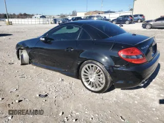 2006 Mercedes-Benz SLK-Class 5.5L AMG with VIN WDBWK73F86F086174, listed as a Copart auction lot 80097784 with 98,352 mi miles and Salvage Title. Bid and sale history available at carsss.com. Image 2.
