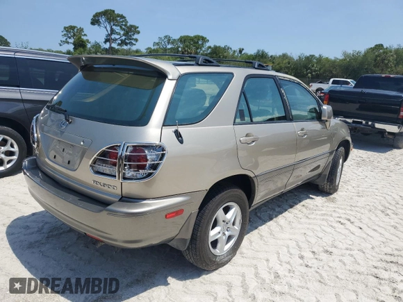 2002 Lexus RX 300 z VIN JTJHF10U220275170, wystawiony jako Copart lot #74442794 z przebiegiem Nie podano mil oraz Szkoda całkowita • Salvage title. Historia ofert i sprzedaży dostępna na DreamBid. Obrazek 3.