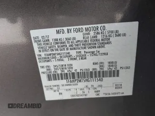 2017 Ford Police Interceptor с VIN 1FAHP2MT5HG111540, выставлен на аукционе IAAI как лот 42149170 с пробегом 66 342 миль миль и . История ставок и продаж доступна на DreamBid. Изображение 9.