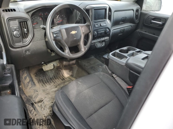 2020 Chevrolet Silverado 1500 Work Truck with VIN 3GCNWAEF7LG281916, listed as a Copart auction lot 44755725 with 128,304 mi miles and Salvage Title. Bid and sale history available at DreamBid. Image 8.