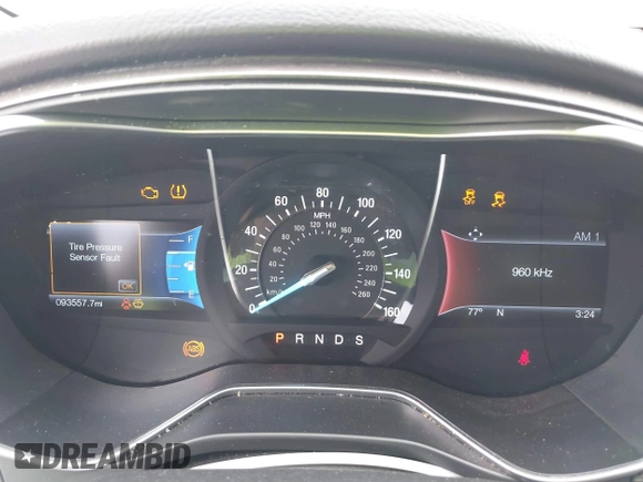 2017 Ford Fusion SE with VIN 3FA6P0HDXHR249811, listed as a IAAI auction lot 41701110 with 93,557 mi miles. Bid and sale history available at carsss.com. Image 7.