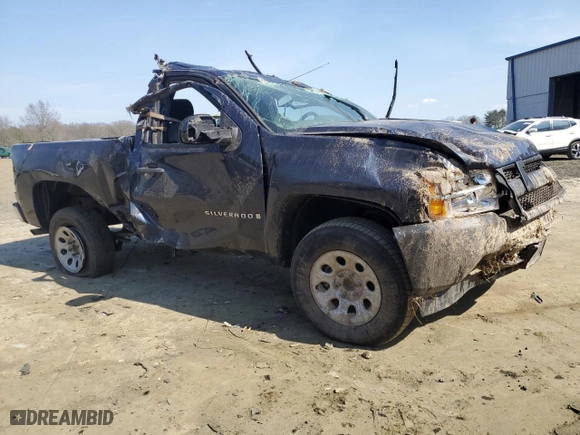 2007 Chevrolet Silverado 1500 Classic Work Truck with VIN 1GCEC14X17Z650388, listed as a Copart auction lot 46940164 with 0 mi miles and Salvage Title. Bid and sale history available at carsss.com. Image 4.