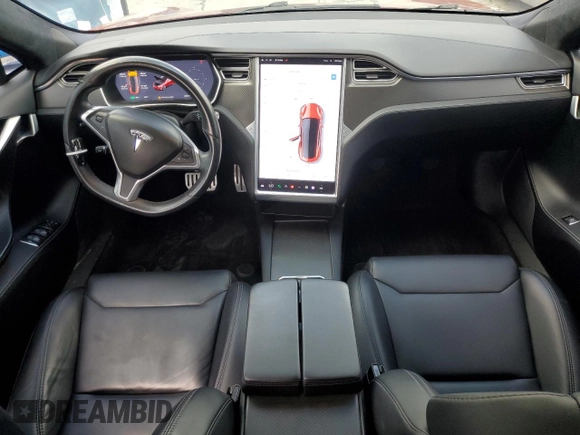 2018 Tesla Model S 75D with VIN 5YJSA1E40JF259792, listed as a Copart auction lot 56502085 with 116,821 mi miles and Salvage title. Bid and sale history available at DreamBid. Image 8.