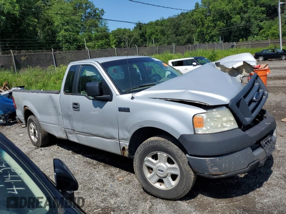 2005 Ford F-150 XL with VIN 1FTRF12215NA98797, listed as a Copart auction lot 60779175 with Not provided miles and Salvage title. Bid and sale history available at DreamBid. Image 4.