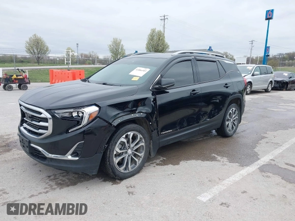 2020 GMC Terrain SLT with VIN 3GKALVEX1LL300155, listed as a IAAI auction lot 41886503 with 121,771 mi miles. Bid and sale history available at carsss.com. Image 2.