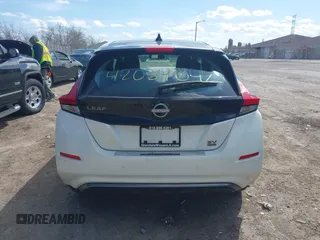 2023 Nissan LEAF SV Plus with VIN 1N4CZ1CV4PC557184, listed as a IAAI auction lot 42034042 with 12,037 mi miles and . Bid and sale history available at DreamBid. Image 16.