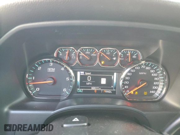 2017 Chevrolet Silverado 1500 LT with VIN 1GCRCRECXHZ225202, listed as a Copart auction lot 42362095 with 92,617 mi miles and Salvage Title. Bid and sale history available at DreamBid. Image 9.