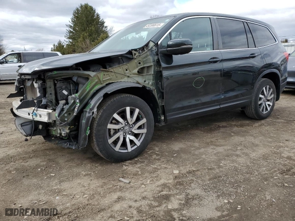 2019 Honda Pilot EX-L with VIN 5FNYF6H55KB018938, listed as a Copart auction lot 49288815 with 55,476 mi miles and Salvage Title. Bid and sale history available at carsss.com. Image 1.