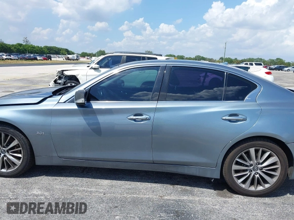 2018 Infiniti Q50 Luxe with VIN JN1EV7AP5JM590494, listed as a IAAI auction lot 41936520 with 101,580 mi miles and . Bid and sale history available at carsss.com. Image 15.