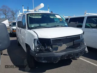 2024 Chevrolet Express Cargo with VIN 1GCWGAFPXR1274619, listed as a IAAI auction lot 41811735 with 11,970 mi miles and . Bid and sale history available at DreamBid. Image 1.