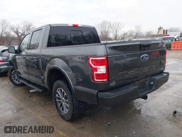 2019 Ford F-150 XL with VIN 1FTEW1E49KFB29702, listed as a IAAI auction lot 41193981 with 57,755 mi miles. Bid and sale history available at carsss.com. Image 3.