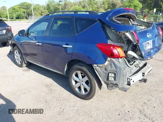 2009 Nissan Murano S with VIN JN8AZ18U09W024899, listed as a IAAI auction lot 41933798 with 135,078 mi miles. Bid and sale history available at carsss.com. Image 3.