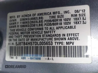 2013 Acura RDX Technology z VIN 5J8TB4H57DL005653, wystawiony jako IAAI lot #42241967 z przebiegiem 185 213 mil mil oraz . Historia ofert i sprzedaży dostępna na DreamBid. Obrazek 9.