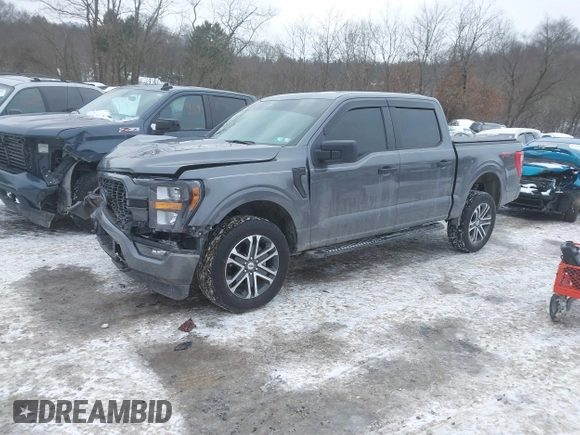 2023 Ford F-150 XL with VIN 1FTEW1EP0PFA81122, listed as a IAAI auction lot 41375754 with 25,249 mi miles. Bid and sale history available at carsss.com. Image 17.