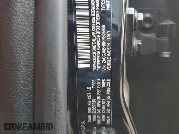 2017 Jeep Renegade Altitude with VIN ZACCJABH0HPG05936, listed as a Copart auction lot 86924814 with Not provided miles and Salvage title. Bid and sale history available at DreamBid. Image 13.
