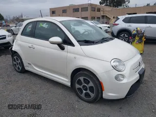 2015 FIAT 500e with VIN 3C3CFFGE0FT623389, listed as a IAAI auction lot 41473493 with 34,177 mi miles. Bid and sale history available at carsss.com. Image 1.