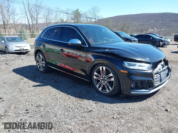 2018 Audi SQ5 Prestige z VIN WA1C4AFY7J2074309, wystawiony jako IAAI lot #41803619 z przebiegiem 66 717 mil mil oraz . Historia ofert i sprzedaży dostępna na DreamBid. Obrazek 1.