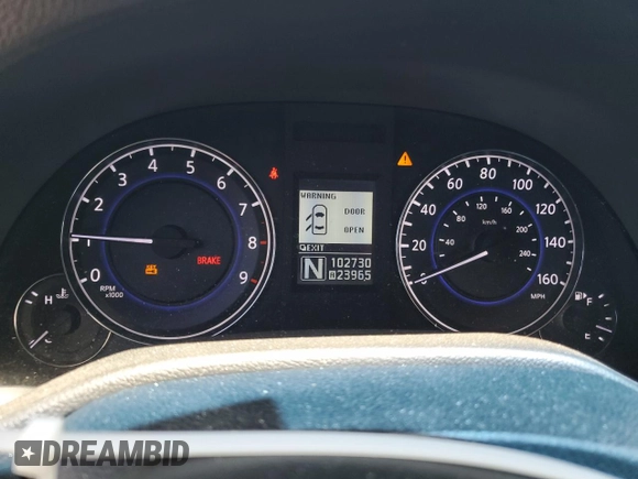 2011 Infiniti G37 Journey with VIN JN1CV6AP3BM505641, listed as a Copart auction lot 53047615 with 102,730 mi miles and Salvage Title. Bid and sale history available at DreamBid. Image 9.