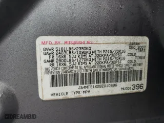2008 Mitsubishi Outlander LS with VIN JA4MT31X28Z010696, listed as a Copart auction lot 45041685 with 224,177 mi miles and Salvage Title. Bid and sale history available at carsss.com. Image 14.