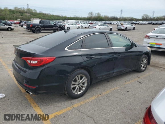 2017 Hyundai Sonata 2.4L with VIN 5NPE24AF6HH488766, listed as a Copart auction lot 55162855 with 134,099 mi miles and Clean Title. Bid and sale history available at DreamBid. Image 3.
