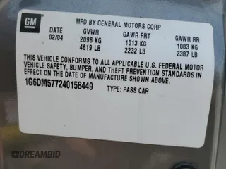 2004 Cadillac CTS with VIN 1G6DM577240158449, listed as a Copart auction lot 48005145 with 123,792 mi miles and Non repairable. Bid and sale history available at DreamBid. Image 12.