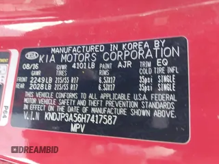 2017 Kia Soul + with VIN KNDJP3A56H7417587, listed as a IAAI auction lot 42032944 with 136,009 mi miles. Bid and sale history available at carsss.com. Image 9.