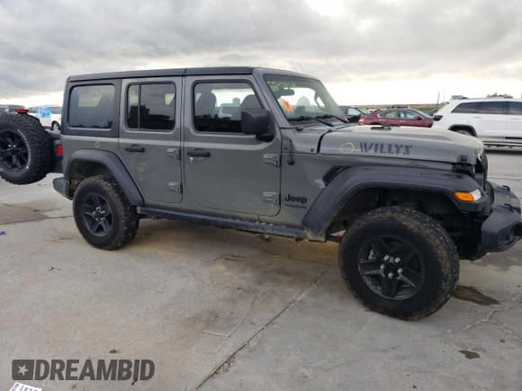 2021 Jeep Wrangler Unlimited Sport S with VIN 1C4HJXDG4MW609644, listed as a Copart auction lot 55459145 with 55,400 mi miles and Salvage title. Bid and sale history available at DreamBid. Image 4.