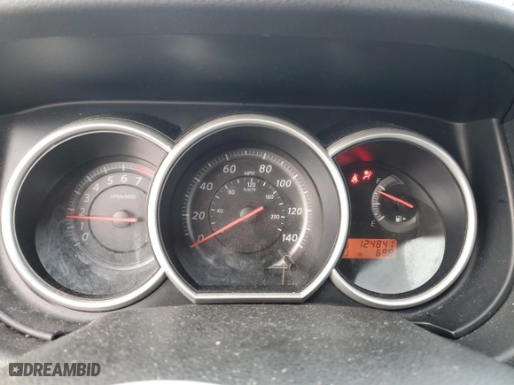 2010 Nissan Versa 1.8 S with VIN 3N1BC1CP9AL370126, listed as a Copart auction lot 46831095 with 124,841 mi miles and Salvage Title. Bid and sale history available at carsss.com. Image 9.