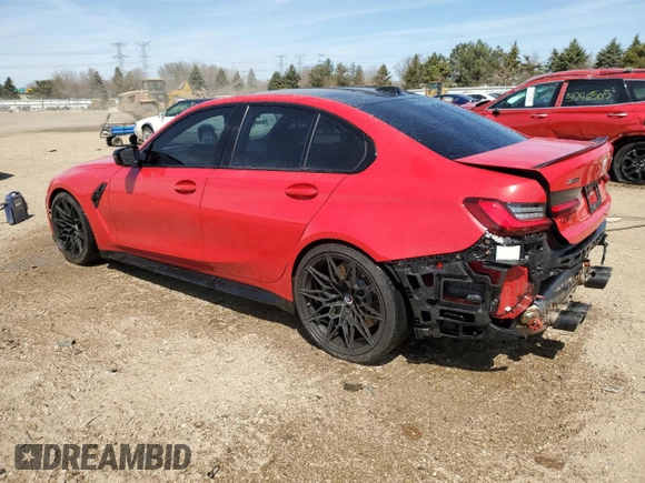 2023 BMW M3 Competition xDrive with VIN WBS43AY03PFN58833, listed as a Copart auction lot 53301495 with 32,032 mi miles and Salvage title. Bid and sale history available at DreamBid. Image 2.