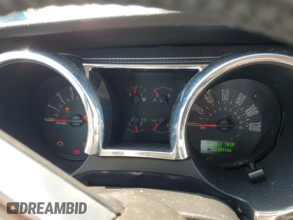 2007 Ford Mustang Deluxe with VIN 1ZVHT80N275327594, listed as a Copart auction lot 58373975 with 123,031 mi miles and Salvage title. Bid and sale history available at DreamBid. Image 9.