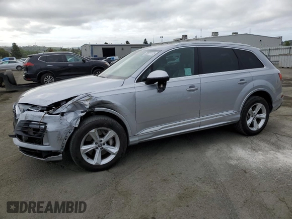 2020 Audi Q7 Premium with VIN WA1AJAF70LD008733, listed as a Copart auction lot 53377775 with 62,285 mi miles and Salvage title. Bid and sale history available at DreamBid. Image 1.