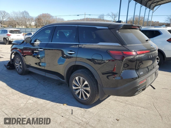 2024 Infiniti QX60 Pure with VIN 5N1DL1ES5RC345587, listed as a Copart auction lot 83889614 with 9,829 mi miles and Salvage title. Bid and sale history available at DreamBid. Image 2.