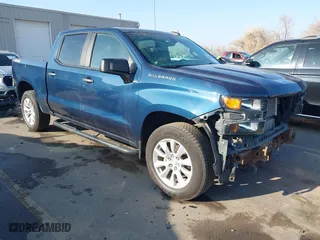 2021 Chevrolet Silverado 1500 Custom with VIN 3GCPYBEK9MG341735, listed as a IAAI auction lot 41037949 with 69,936 mi miles. Bid and sale history available at carsss.com. Image 1.