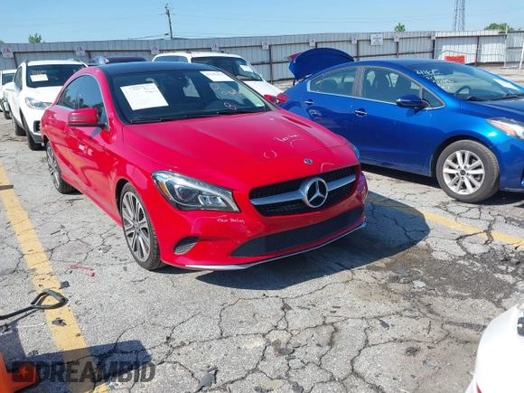 2018 Mercedes-Benz CLA 250 with VIN WDDSJ4EB0JN688003, listed as a IAAI auction lot 42241464 with 132,337 mi miles and . Bid and sale history available at DreamBid. Image 1.