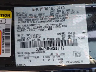 2014 Lincoln MKZ Hybrid with VIN 3LN6L2LU4ER811119, listed as a IAAI auction lot 42190415 with 98,898 mi miles and . Bid and sale history available at DreamBid. Image 9.