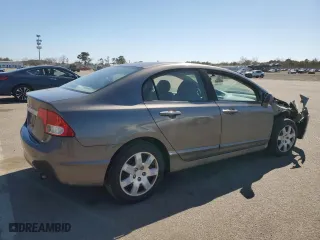 2009 Honda Civic Sdn LX with VIN 19XFA165X9E037741, listed as a Copart auction lot 53134445 with 50,101 mi miles and Salvage Title. Bid and sale history available at carsss.com. Image 3.