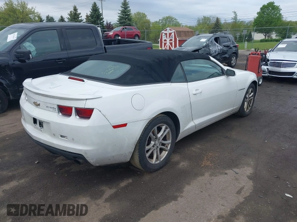 2013 Chevrolet Camaro LT with VIN 2G1FB3D33D9110233, listed as a IAAI auction lot 42219580 with 157,418 mi miles and . Bid and sale history available at DreamBid. Image 4.