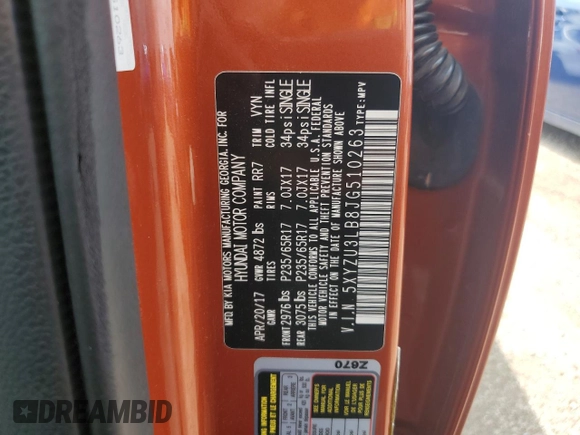 2018 Hyundai Santa Fe 2.4L с VIN 5XYZU3LB8JG510263, выставлен на аукционе Copart как лот 64440905 с пробегом 138 891 миль миль и Чистый • Clean title. История ставок и продаж доступна на DreamBid. Изображение 12.