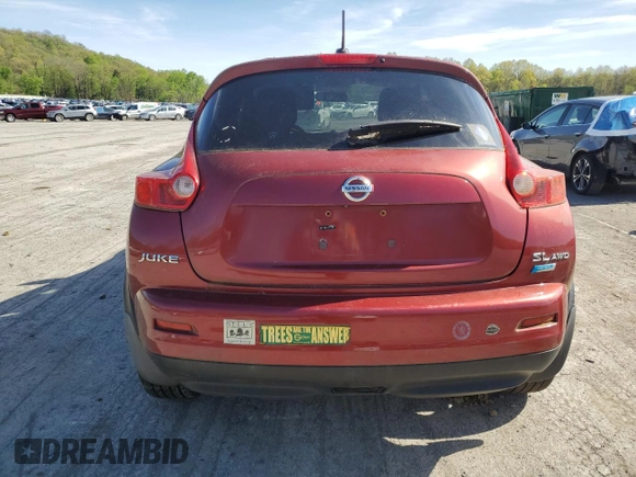 2012 Nissan Juke SL with VIN JN8AF5MV4CT111650, listed as a Copart auction lot 54956025 with 125,132 mi miles and Clean Title. Bid and sale history available at carsss.com. Image 6.
