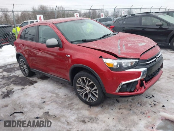 2018 Mitsubishi Outlander Sport ES 2.0 with VIN JA4AR3AU8JZ013101, listed as a IAAI auction lot 41668503 with 107,259 mi miles. Bid and sale history available at carsss.com. Image 1.
