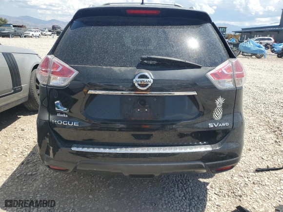 2016 Nissan Rogue SV with VIN KNMAT2MV2GP656148, listed as a Copart auction lot 65362404 with 117,830 mi miles and Salvage Title. Bid and sale history available at carsss.com. Image 6.