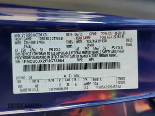 2015 Ford Escape Titanium с VIN 1FMCU0JX2FUC73564, выставлен на аукционе Copart как лот 53899565 с пробегом 45 468 миль миль и Списание • Salvage title. История ставок и продаж доступна на DreamBid. Изображение 13.