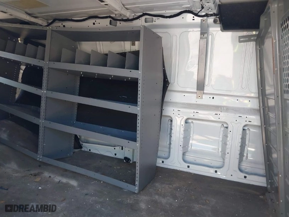 2020 Ford Transit Cargo Van with VIN 1FTBR1Y8XLKB35493, listed as a IAAI auction lot 41887907 with 95,858 mi miles. Bid and sale history available at carsss.com. Image 8.