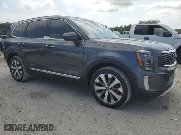 2021 Kia Telluride S with VIN 5XYP64HC1MG160598, listed as a Copart auction lot 54378735 with 128,252 mi miles and Salvage title. Bid and sale history available at DreamBid. Image 4.