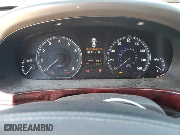 2013 Hyundai Equus Signature with VIN KMHGH4JH1DU063847, listed as a Copart auction lot 58177565 with 121,715 mi miles and Clean title. Bid and sale history available at DreamBid. Image 9.