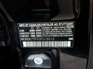 2003 Mercedes-Benz SL 500 z VIN WDBSK75F93F016612, wystawiony jako Copart lot #57629005 z przebiegiem 52 791 mil mil oraz Czysty tytuł • Clean title. Historia ofert i sprzedaży dostępna na DreamBid. Obrazek 12.