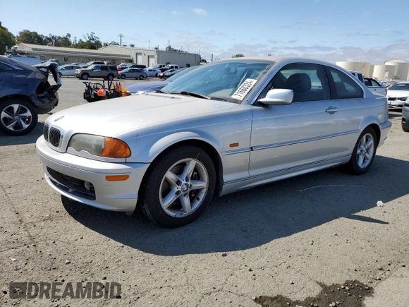 2002 BMW 3 Series 325Ci with VIN WBABN33462JW60287, listed as a Copart auction lot 71660324 with 0 mi miles and Clean Title. Bid and sale history available at carsss.com. Image 1.