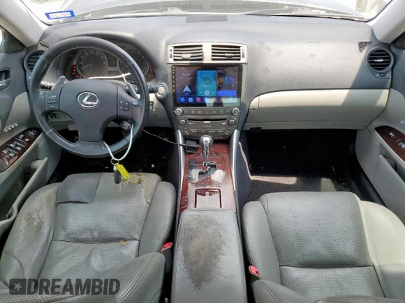2006 Lexus IS 350 with VIN JTHBE262862006199, listed as a Copart auction lot 57180525 with 187,728 mi miles and Salvage title. Bid and sale history available at DreamBid. Image 8.